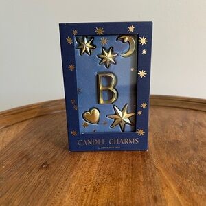 Anthropologie Blue and Gold Candle Charms